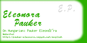 eleonora pauker business card